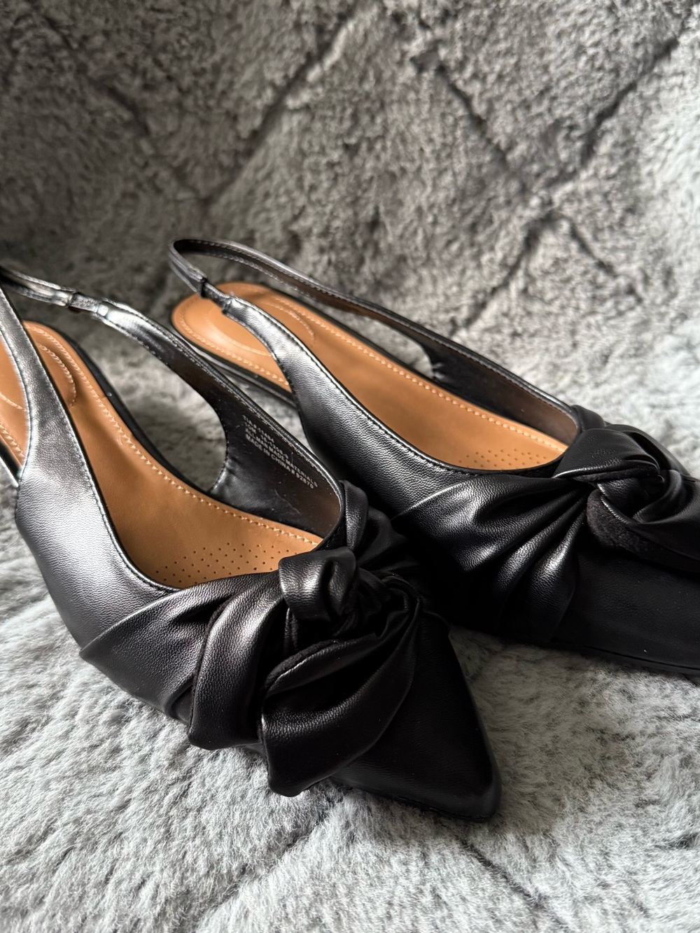 Comfortview Knotted Slingback Pointed-Toe Heels Elegant Women's Dress Shoe 10M